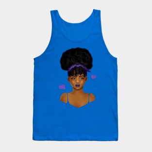 Black girl with a purple headscarf Tank Top